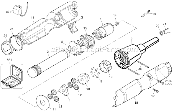 Page A Diagram and Parts List for VP720T Type 2 Black and Decker Electric Drill